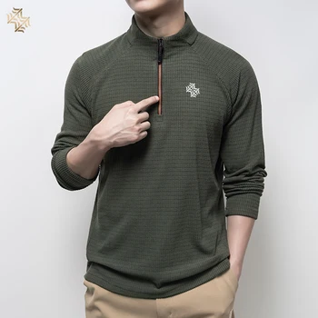 SBWL Herbst Herren-Lauf-Fitness-Outdoor-Sportbekleidung, modisches Business-Casual-T-Shirt mit langen Ärmeln