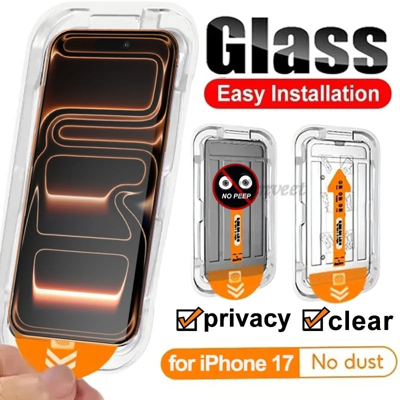 3er-Set Oleophobe HD- und Blickschutzfolie für iPhone 17 Pro – Bild 2