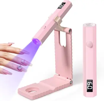 Schnurloses UV-/LED-Nagellampen-Set, Handlicht mit Ständer, LCD-Display, wiederaufladbarer