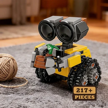 Klassischer Film 200+ Teile Mini Roboter Wall-e MOC Bausteine Modell DIY Bausteine-Sets Kreative Spielzeuge