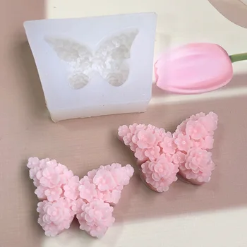 Rose Schmetterling Schokolade Flip Zucker Back kuchen Dekoration Silikon Schmetterling Aroma therapie Gips