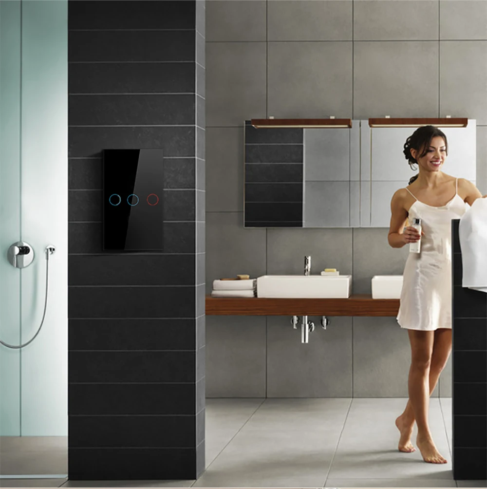 AC100-240 Touch Schalter Power Led Panel Wand Licht Schalter – Bild 4