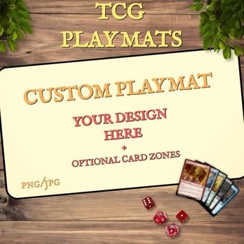 Benutzerdefinierte TCG-Spielmatte, 61 x 35,6 cm, personalisierte Spielmatte, individuelle Brettspielmatten