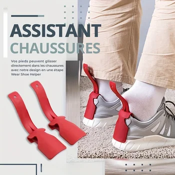 Schuhhilfe, Kunststoff-Schuhanziehhilfe, kein Bücken nötig, passt zu allen Schuhen, perfekt (2 Stück)