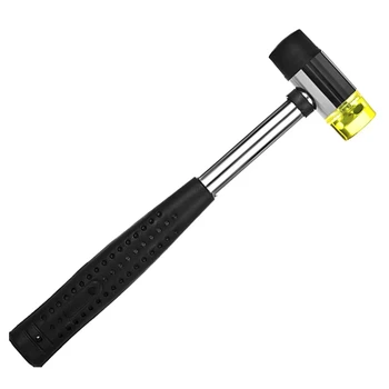 25 mm doppelseitiger weicher Gummihammer, multifunktionales Handwerkzeug mit hartem Kunststoffgriff