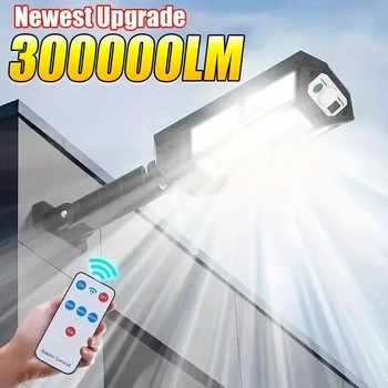 Solar-LED-Licht 300000 LM Outdoor-Solarlampe mit Bewegungsmelder, 4-Modus, wasserdicht, IP65