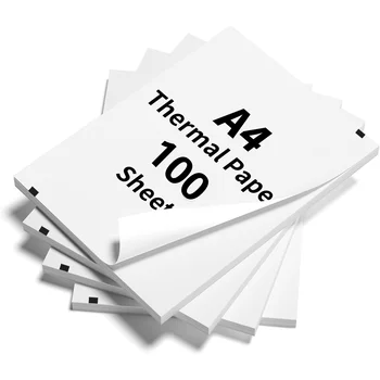 100 Blatt A4-Thermopapier, Druckpapier, 210 x 30 mm, geeignet für A4-Wireless-Bluetooth-Thermodrucker