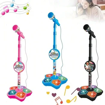 Kinder-Mikrofonständer-Spielzeug, tragbare elektronische Karaoke-Karaoke-Mikrofonständer für Kinder