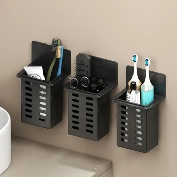Halterung zur Wandmontage, Aufbewahrungsbox für Badezimmer, Toilettenartikel, Küche, Büro, Hängehalterung