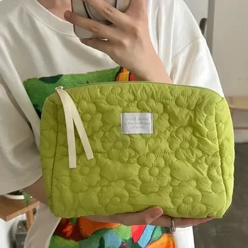 Blume Muster Frauen Make-Up Tasche Toilettenartikel Kosmetische Veranstalter Zipper Tasche Reise Waschen