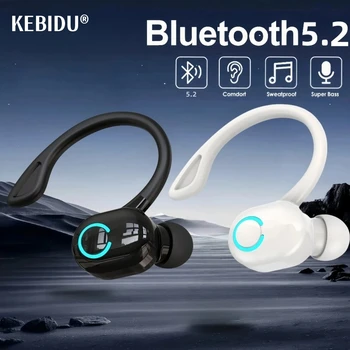Bluetooth 5,2 Business Drahtlose Kopfhörer Ohrbügel Mini HIFI Bass Noise Cancelling Kopfhörer Mit Mikrofon
