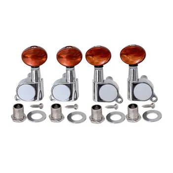 Ukulele schwarze Stimmwirbel 2R + 2L Stahlmechaniken Stimmgeräte für Ukulelen (4 Stück)