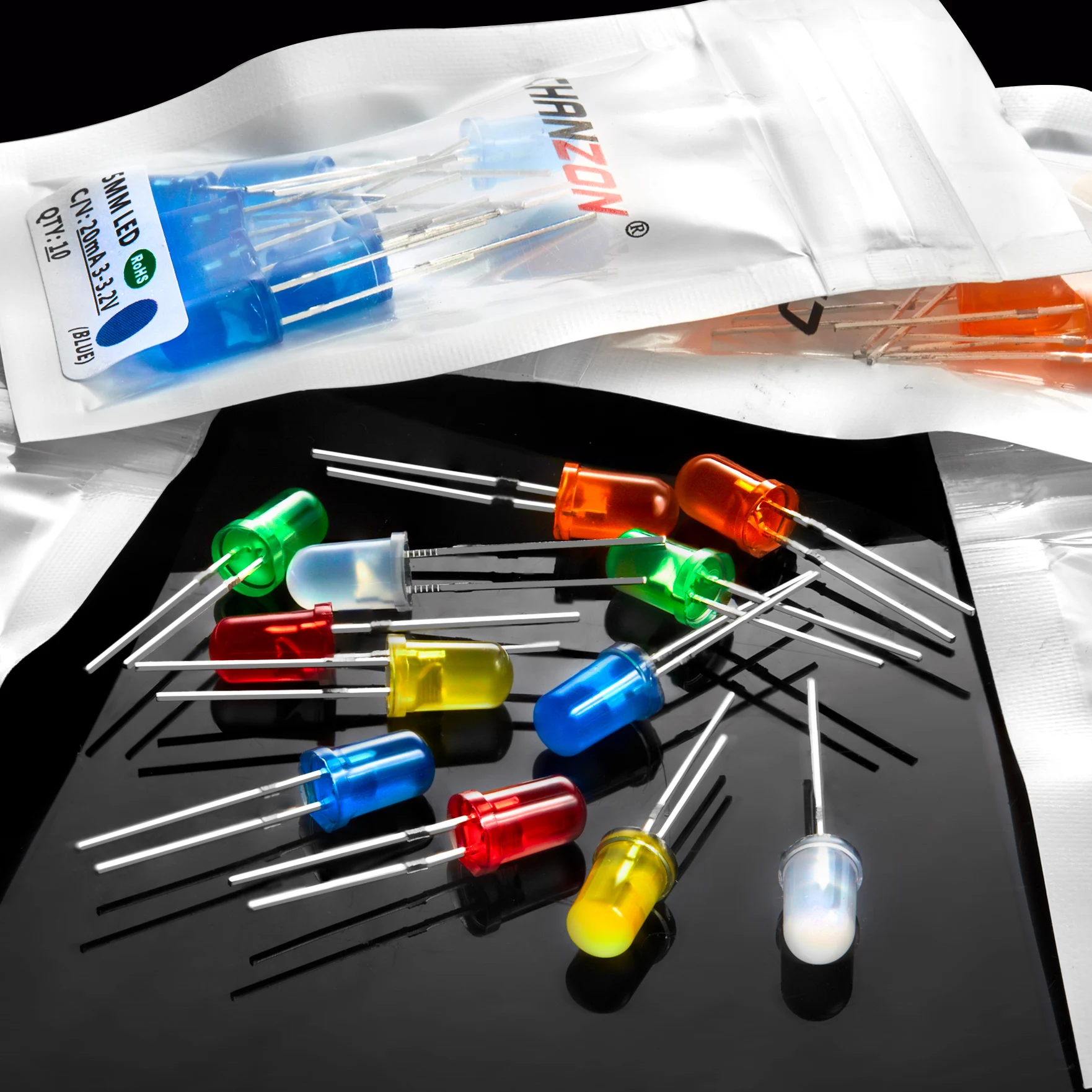 5 mm diffuses LED-Dioden-Set, Lampe, Leuchtdiode – Bild 4