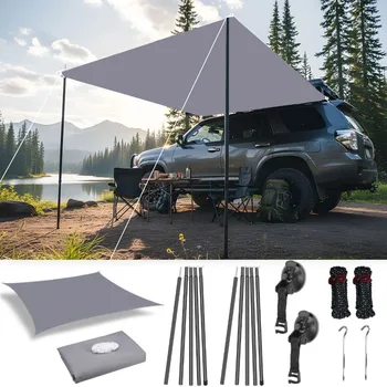 Auto-Markise für Van, Wohnmobil, Wohnwagen, LKW, Fahrzeug 2x3M 2x4M Wasserdichter Sonnenschutz, UV-Schutz