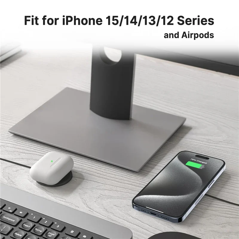 Magnetisches Wireless-Ladepad für iPhone, mit 2 USB-Ports – Bild 6
