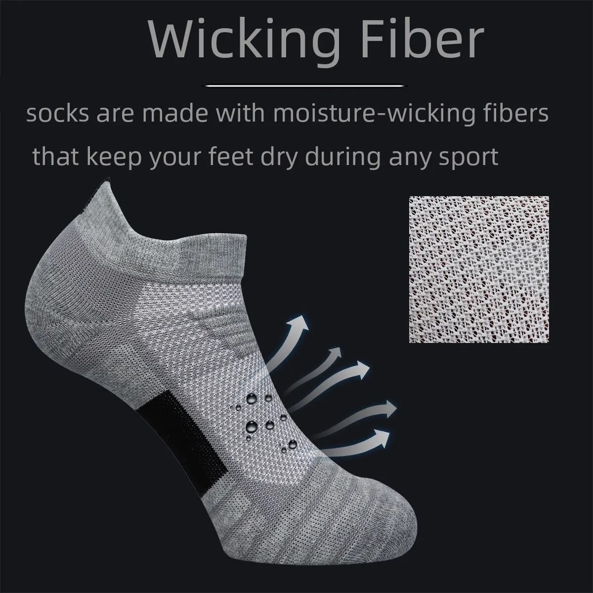 3 Paar Sportsocken für Herren und Damen, kurze Laufsocken – Bild 3