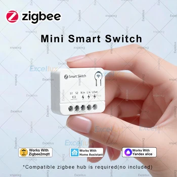 10A Mini Zigbee Smart Switch Modul DIY Beleuchtungsrelais Intelligente App-Steuerung Kompatibel mit Home