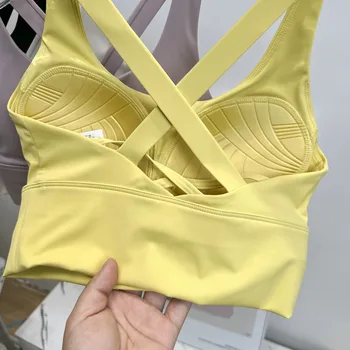 Stoßfester, hochintensiver Übungs-Fitness-BH, All-In-One-Cup, Laufen, gerafft, Yoga, Schönheitsrücken