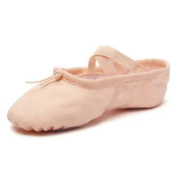 Flache Mädchen Ballettschuhe Leinwand Schwarz Rosa Weiche Ballett Bauch Gym Yoga Praxis Tanzschuhe Kinder Frau