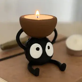 Niedliche Kerzenhalter, Teelichthalter, Brikett, 3D-gedruckter Kerzenständer, Kerzenhalter, kleiner