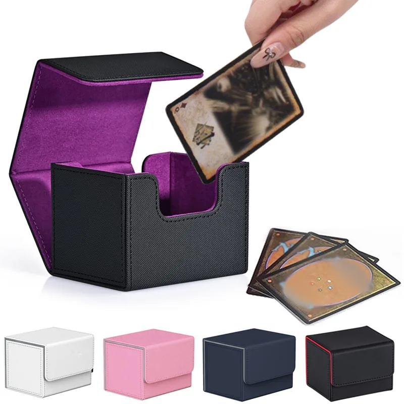 Kartendeckbox, Kartenaufbewahrungsbox für 100 einzeln – Bild 2
