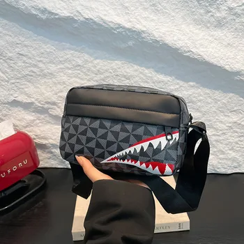 Kreative Shark Mouth Umhängetasche Einfache Geldbörse Handytasche Lässige Mode Umhängetasche Große Kapazität