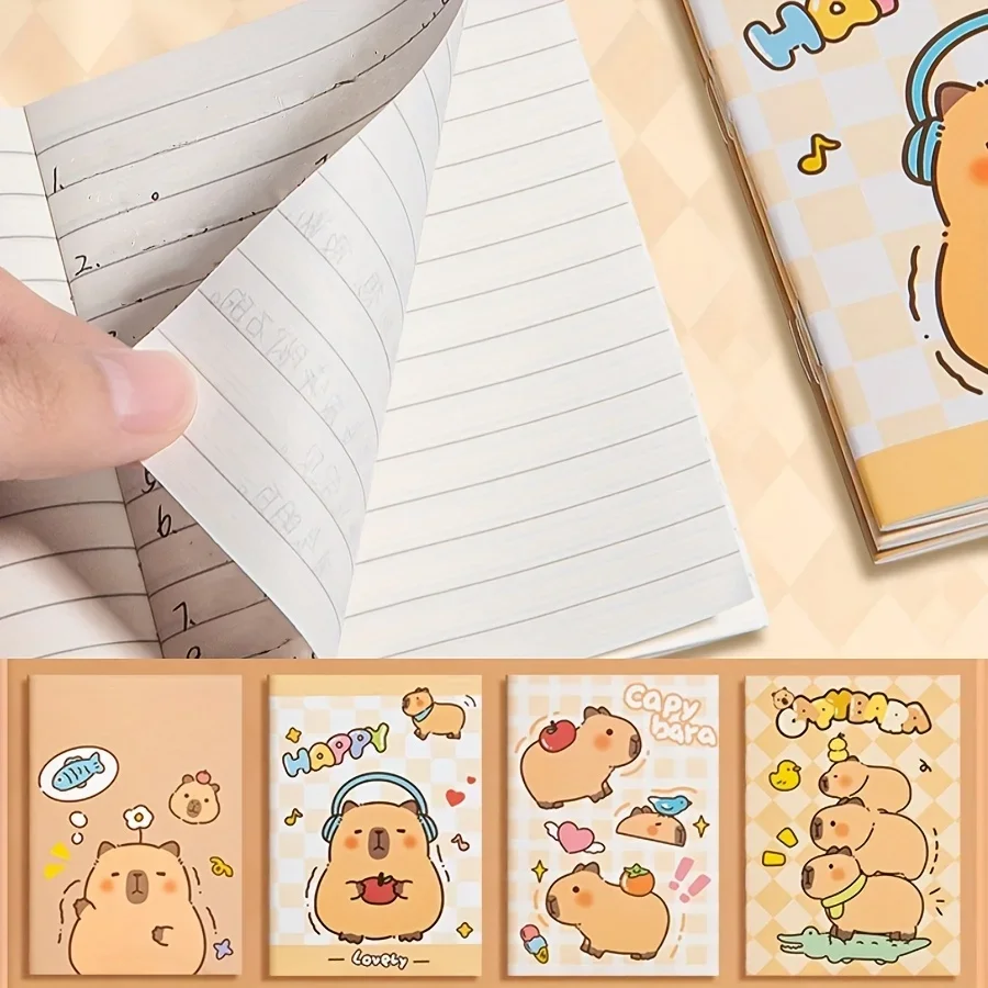 10-teiliges Kawaii Mini-Capybara-Notizbuch, gemischt – Bild 5