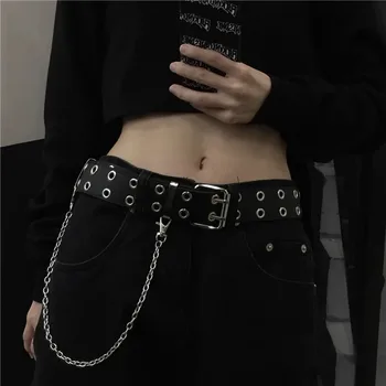 Mode Legierung Frauen Gürtel Kette Luxus für Echtes Leder Neue Stil Pin Schnalle Jeans Dekorative Damen Retro