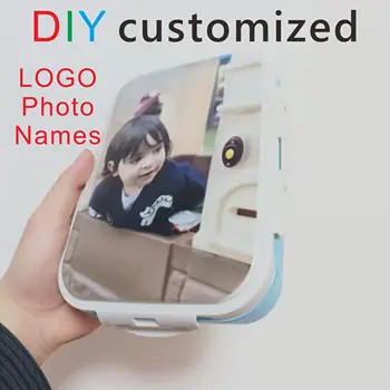 Lunchbox mit individuellem Druck, LOGO, Ihrem Foto und Namen, Plastik-Snackbehälter, süßes Geschenk