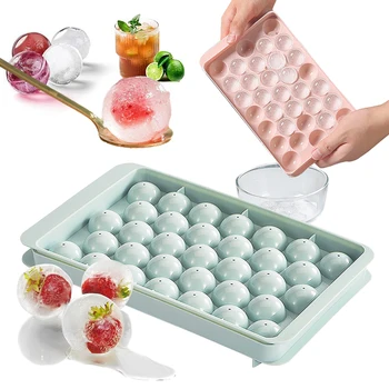 33-Eisbällchen-Hockey-PP-Form, gefrorener Whiskyball, Eis am Stiel, Eiswürfelform, Box, Lutscher, Herstellung