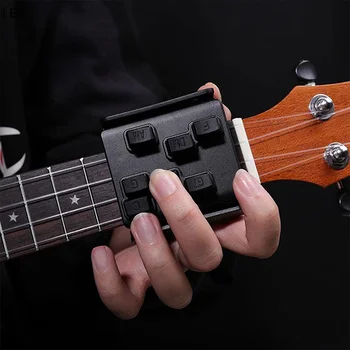 〔E〕Ukulele-Akkord-Drucktrainer für Anfänger, einfaches Druckset, Akkord-Lernhilfsmittel, Aufsatz