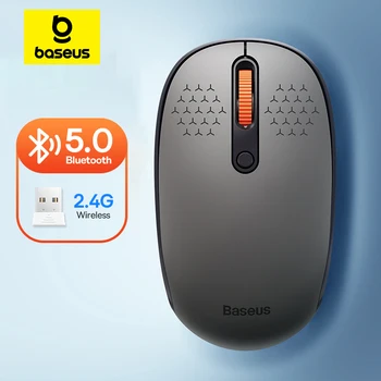 Baseus Maus Bluetooth Wireless Computer 1600DPI Stille Maus mit 2,4 GHz USB Nano Empfänger für PC MacBook