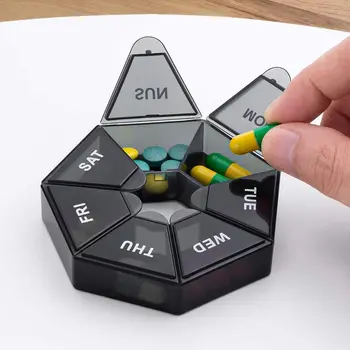 7 Tage Pille Aufbewahrungsbox Mini Reise Tragbare Medikamente Spender Box Multifunktions Kunststoff Sieben