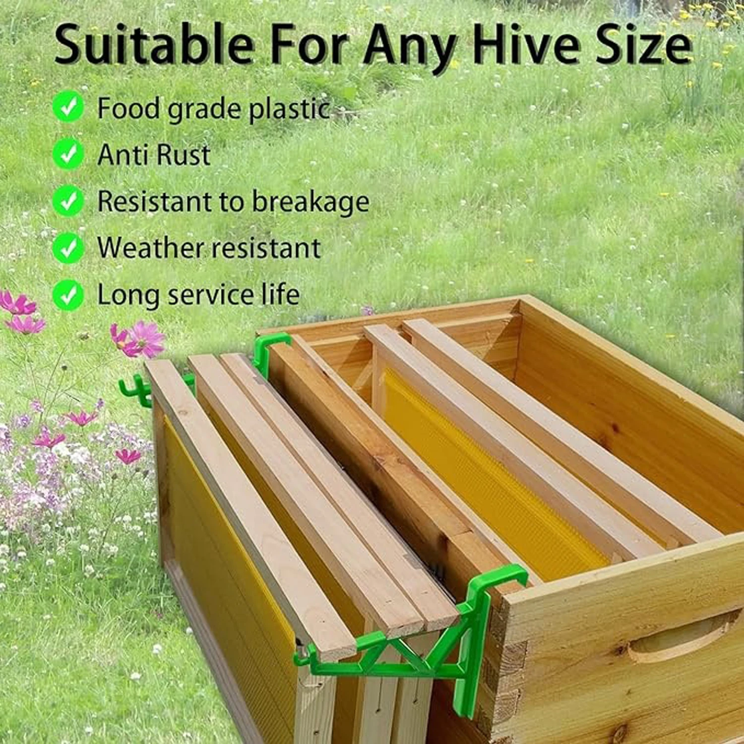 2Pcs Beehive Rahmen Halter Heavy Duty Kunststoff Bienenzucht – Bild 4
