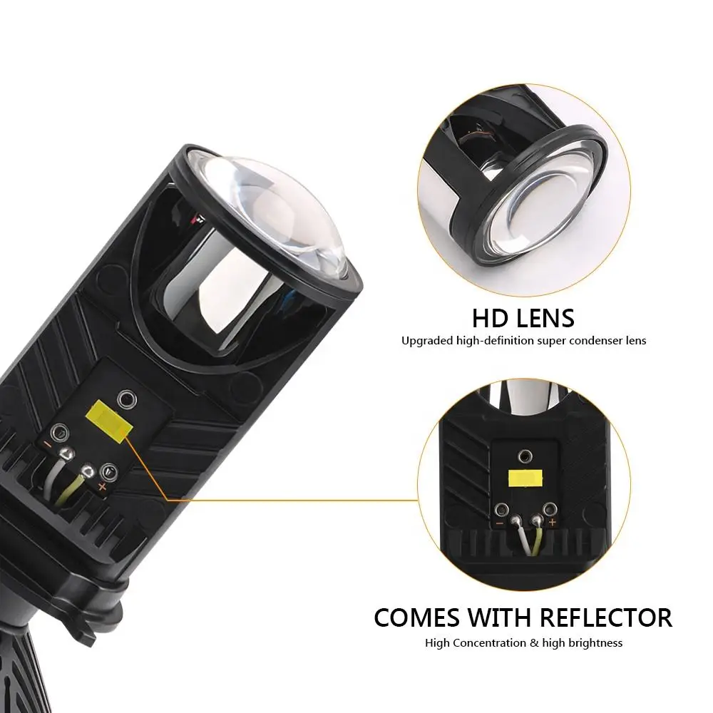 H4 LED Projektor Auto Scheinwerfer 30000LM 6000K Canbus – Bild 3