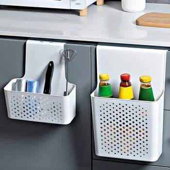 Küchenschranktür, Innenaufbewahrungsregal und Box, Hängehaken hinter der Tür, Küchenschranktür, Korb