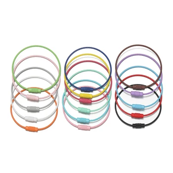 50mm Eisen Schlüssel Ring Bunte Schlüsselbund Ringe Schraube Lock für Schmuck Machen Schlüsselbund (10 Stück)