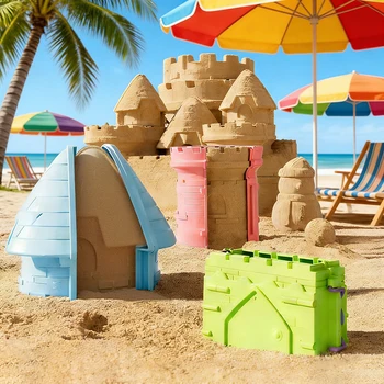 Kinder Sommer Winter Sand Schnee Burg Formen Strand Outdoor Spielzeug Set für Sandburg Schneefest Bauspiel