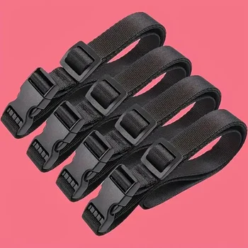 4er-Pack Utility-Gurte mit Schnellverschluss-Schnalle, Nylon-Rucksack-Zubehör, Schlafsack-Gurt, verstellbar