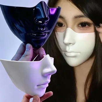 Halbgesichtsmaske mit Narbenmalerei Cosplay Porzellan-Gesichtsbedeckung Cyberpunk-Atmosphäre Mechanisch