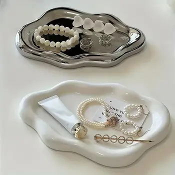 Schmuck Ablage Kreative Wolke Formen Kunststoff Tabletts Galvani Schmuck Ohrringe Ring Display Platten Foto