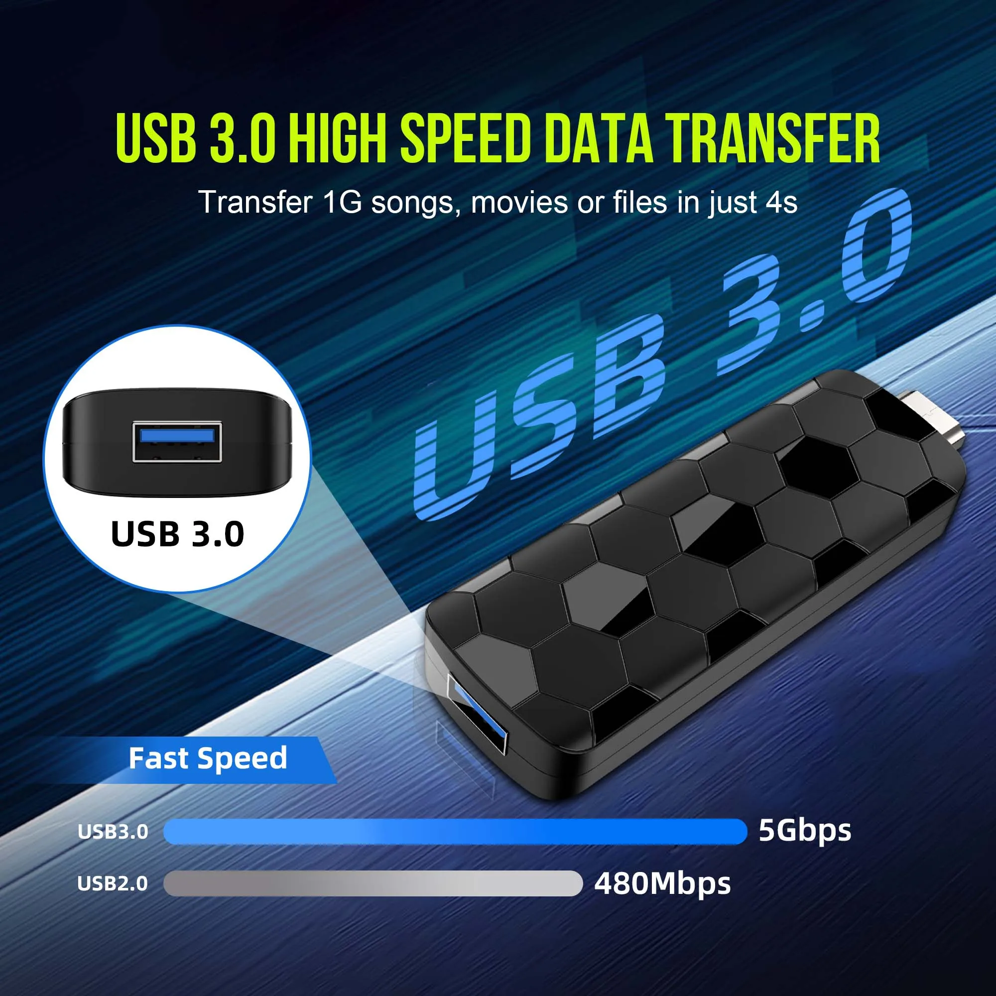 Android TV-Stick 4K, Dual-WLAN, 8 GB RAM, 128 GB – Bild 4