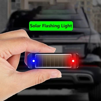 Mini LED Solar Power Auto Warnung Licht Nacht Sicherheit Simulierte Alarm Drahtlose Anti-Diebstahl Vorsicht