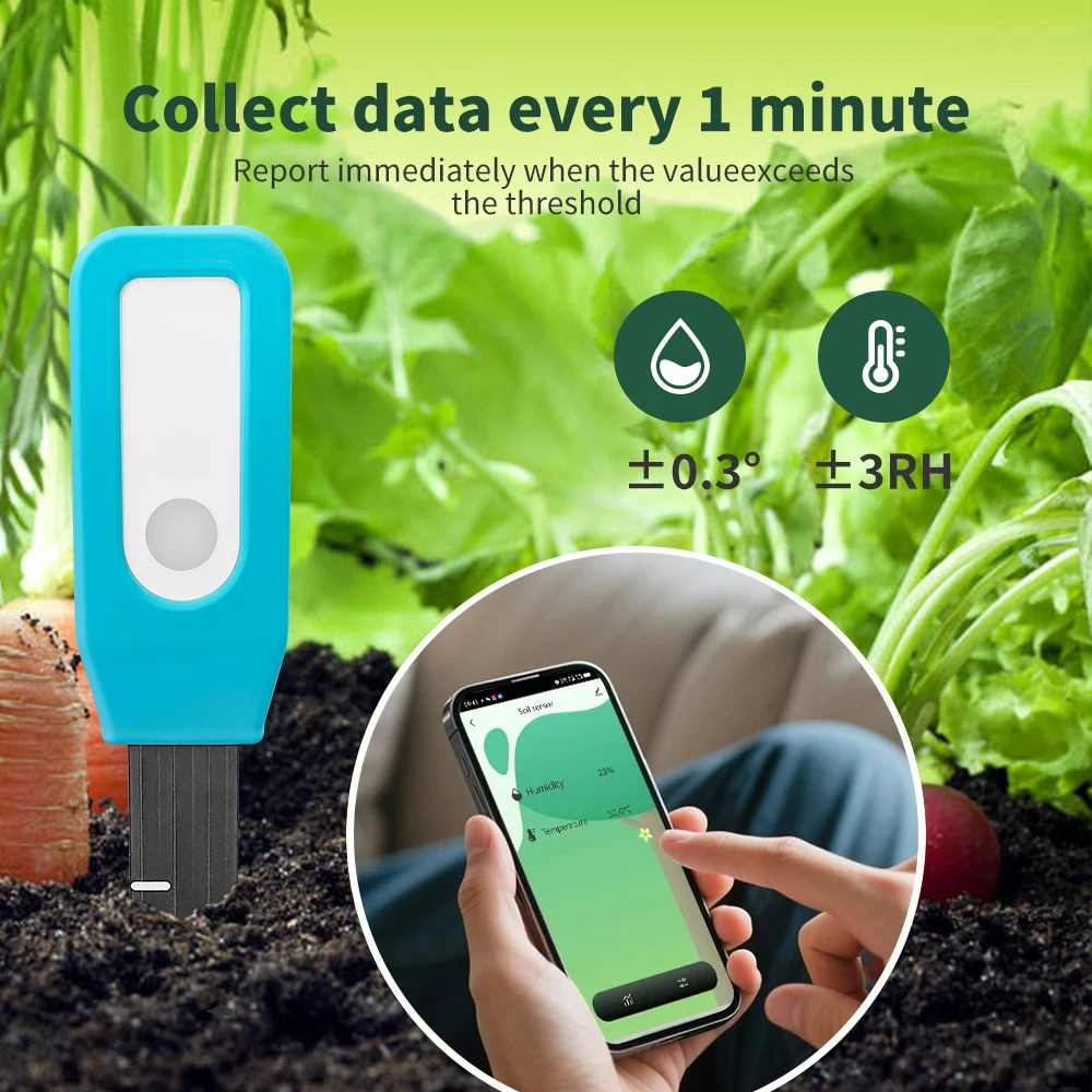 Tuya Bluetooth Boden Tester Temperatur Feuchtigkeit Detektor – Bild 4