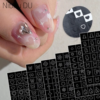 Nail Art Aufkleber Dekoration Blume abstrakte Nagel Slider DIY Nail Art Ornament Blumen kleber Slider Kirsche