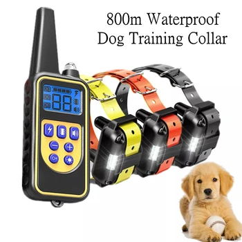 Elektrisches Hundetrainingshalsband, wasserdichtes Bellenhalsband für Haustiere mit Fernbedienung