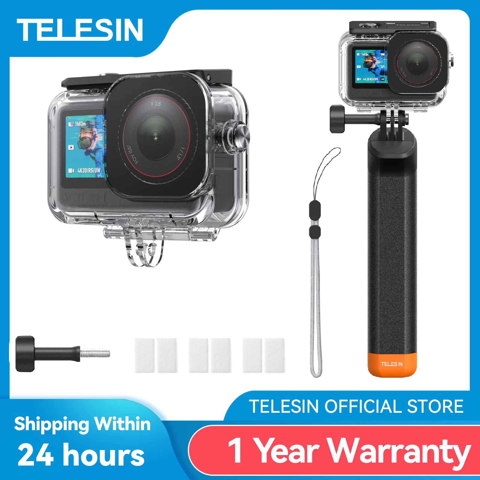 TELESIN Wasserdichtes Gehäuse für DJI OSMO Action 6