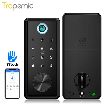 Intelligente Riegelschlösser für die Haustür, Alexa WiFi, TTlock-App, biometrischer Fingerabdruck
