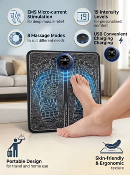 EMS Fußmassagegerät, wiederaufladbares Massagepad, Fußentspannungspad, elektrische Fußmassagegeräte, fördern