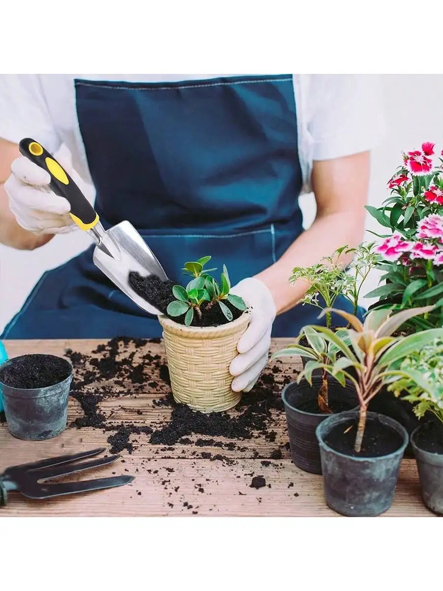 1 Stück/ Edelstahl-Gartenschaufel mit rutschfestem Gummigriff – Bild 4